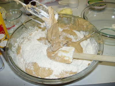 I had to give up on the mixers and hand-knead the batter.